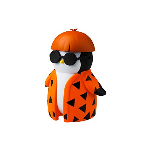 Bizak Pudgy Penguins Pinguin-Figur 11,5 cm mit NFT-Zertifikat und einzigartigem digitalem Erlebnis, personalisiert mit eigenem orangefarbenem Hemd und Hut, inklusive Zubehör (64116017) von Bizak