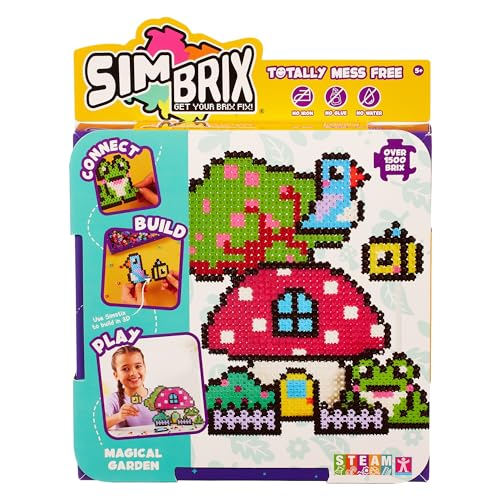 Bizak Simbrix 64008005 Magic Garden Pack, kein Bügeln nötig, Wasser oder Kleber, Spielzeug für Jungen und Mädchen ab 5 Jahren von Bizak