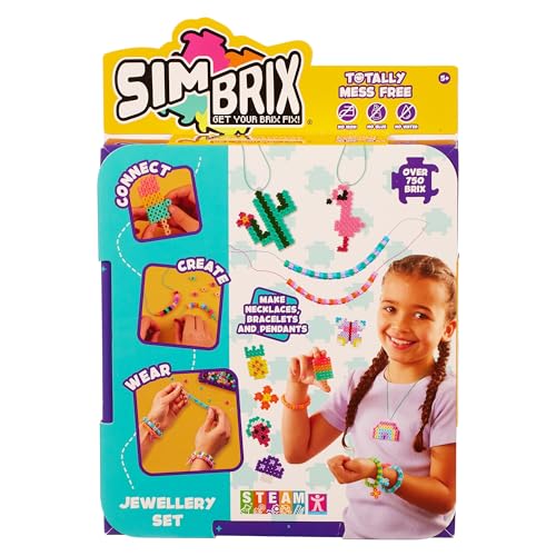 Bizak Simbrix Schmuckset, Bauset zum Herstellen von Schmuck ohne Bügeleisen, Wasser oder Kleber, Spielzeug für Jungen und Mädchen ab 5 Jahren (64008000) von Bizak