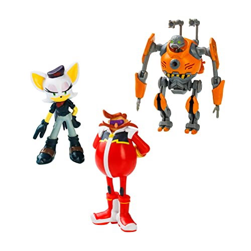 Bizak Sonic Prime 3er Pack Figuren 6,5 cm hoch In diesem Set Finden Sie: DR.Eggman + Eggforcer + Rebel Rouge (64112003-4) von Bizak