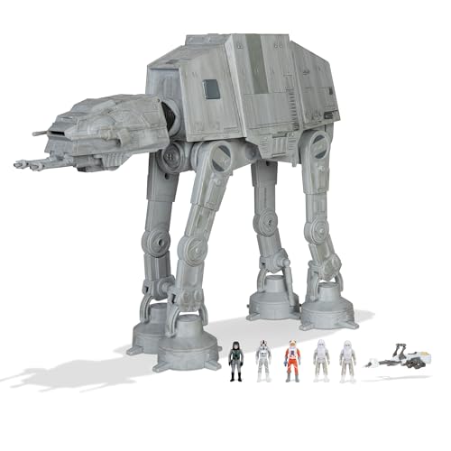 Bizak Star Wars 62610170 - Micro Galaxy Squadron at-at - Angriffsfahrzeug 25 cm mit Zubehör und 5 Figuren von Bizak