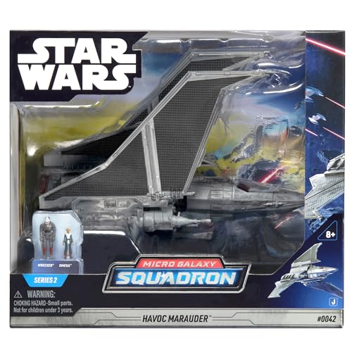 Bizak Star Wars Micro Galaxy Squadron Meroder - Deluxe Fahrzeug 18 cm Wrecker und Omega Figuren (62610044) von Bizak