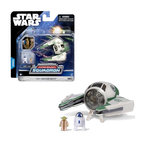 Bizak Star Wars Nave, 8 cm, Jedi Starfighter von Yoda, inkl. 2 Figuren (62610008) von Bizak