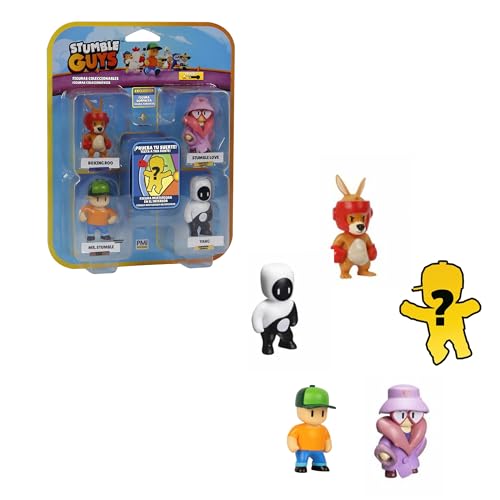 Bizak Stumble Guys 64112045 Actionfiguren, 5er-Pack, 6 cm, Set 4, 4 Charaktergruppen zum Sammeln, offizielle Lizenz des Schieß-Videospiels, Erwachsene Fans und Jungen oder Mädchen ab 8 Jahren Bizak Stumble Guys 64112045 Actionfiguren, 5er-Pack, 6 cm, Set 4, 4 Charaktergruppen zum Sammeln, offizielle Lizenz des Schieß-Videospiels, Erwachsene Fans und Jungen oder Mädchen ab 8 Jahren von Bizak