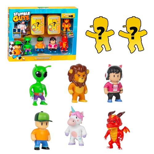 Bizak Stumble Guys Actionfiguren, 8 Stück, 6 cm, Set 1, 3 Charaktergruppen zum Sammeln, Offizielle Lizenz des Abschieß-Videospiels, Erwachsene Fans und Jungen oder Mädchen ab 8 Jahren (64112072) von Bizak