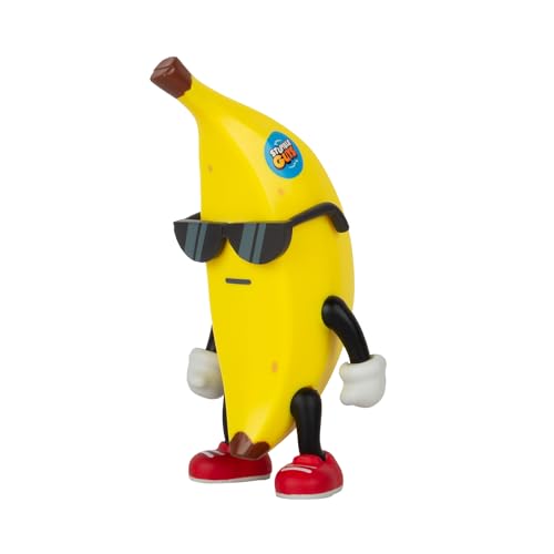 Bizak Stumble Guys Banana Guy, 11 cm, bewegliche Action-Figur, offizielle Lizenz des Videospiels für Takedown, Sammler, Erwachsene Fans und Jungen oder Mädchen ab 8 Jahren (64116012) von Bizak