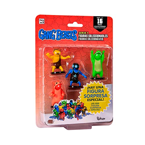 Bizak Gang Beasts, 5er-Pack Figuren in Blister, rote Katze, Sammelfiguren des Kampfspielers (64114020), 64114020-1 von Bizak