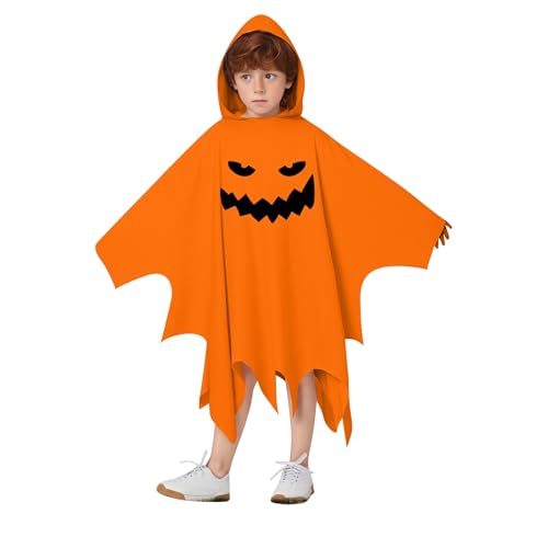 Bkazwe Baby Geist Kostüm Unisex, Weiches Gespenst Verkleidung für Kleinkinder 4-12 Jahre, Halloween Kostüm mit Kapuze für Babys Erstes Halloween & Fotoshooting von Bkazwe