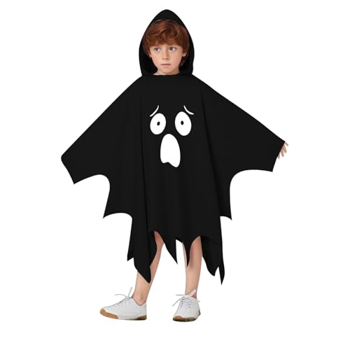 Bkazwe Halloween Geist Umhang Kostüm Kinder, Halloween Weißes Hexe Gespenst Cosplay Kostüm für Kinder 4-12 Jahre, Gespensts Kostüms für Jungen Mädchen Halloweens Cosplay Bkazwe Halloween Geist Umhang Kostüm Kinder, Halloween Weißes Hexe Gespenst Cosplay Kostüm für Kinder 4-12 Jahre, Gespensts Kostüms für Jungen Mädchen Halloweens Cosplay von Bkazwe