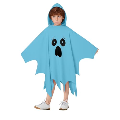 Bkazwe Halloween Geist Umhang Kostüm Kinder, Halloween Weißes Hexe Gespenst Cosplay Kostüm für Kinder 4-12 Jahre, Gespensts Kostüms für Jungen Mädchen Halloweens Cosplay Bkazwe Halloween Geist Umhang Kostüm Kinder, Halloween Weißes Hexe Gespenst Cosplay Kostüm für Kinder 4-12 Jahre, Gespensts Kostüms für Jungen Mädchen Halloweens Cosplay von Bkazwe
