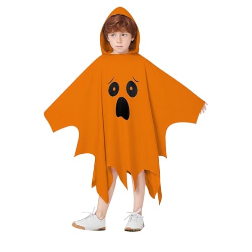 Bkazwe Halloween Geist Umhang Kostüm Kinder, Halloween Weißes Hexe Gespenst Cosplay Kostüm für Kinder 4-12 Jahre, Gespensts Kostüms für Jungen Mädchen Halloweens Cosplay Bkazwe Halloween Geist Umhang Kostüm Kinder, Halloween Weißes Hexe Gespenst Cosplay Kostüm für Kinder 4-12 Jahre, Gespensts Kostüms für Jungen Mädchen Halloweens Cosplay von Bkazwe
