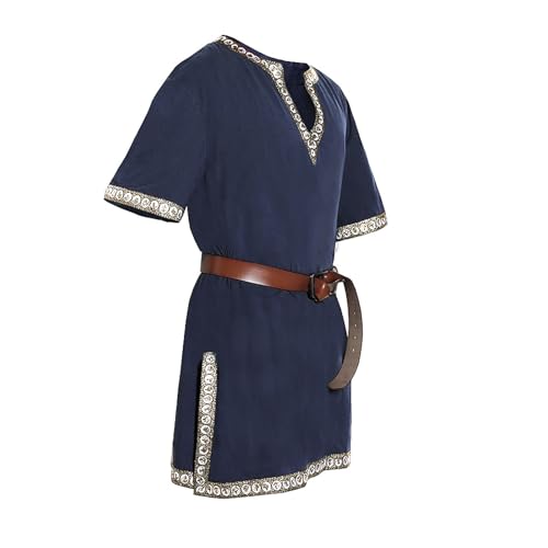 Bkazwe Jungen Mittelalter Tunika Kurzarm Wikinger Kostüm Kinder Ritter Warrior Kostüm Top Halloween Karneval Cosplay T-Shirts Renaissance Larp Größe 3-12 Jahre Bkazwe Jungen Mittelalter Tunika Kurzarm Wikinger Kostüm Kinder Ritter Warrior Kostüm Top Halloween Karneval Cosplay T-Shirts Renaissance Larp Größe 3-12 Jahre von Bkazwe