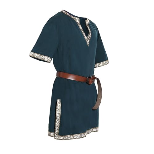 Bkazwe Jungen Mittelalter Tunika Kurzarm Wikinger Kostüm Kinder Ritter Warrior Kostüm Top Halloween Karneval Cosplay T-Shirts Renaissance Larp Größe 3-12 Jahre Bkazwe Jungen Mittelalter Tunika Kurzarm Wikinger Kostüm Kinder Ritter Warrior Kostüm Top Halloween Karneval Cosplay T-Shirts Renaissance Larp Größe 3-12 Jahre von Bkazwe