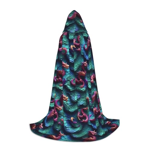 Bkdogkt 3D Magischer Drachen-Schuppen-Muster-Druck, Halloween, vielseitiger Kapuzenumhang, Karneval, Mottoparty, Dekoration, Hexenkostüme Bkdogkt 3D Magischer Drachen-Schuppen-Muster-Druck, Halloween, vielseitiger Kapuzenumhang, Karneval, Mottoparty, Dekoration, Hexenkostüme von Bkdogkt