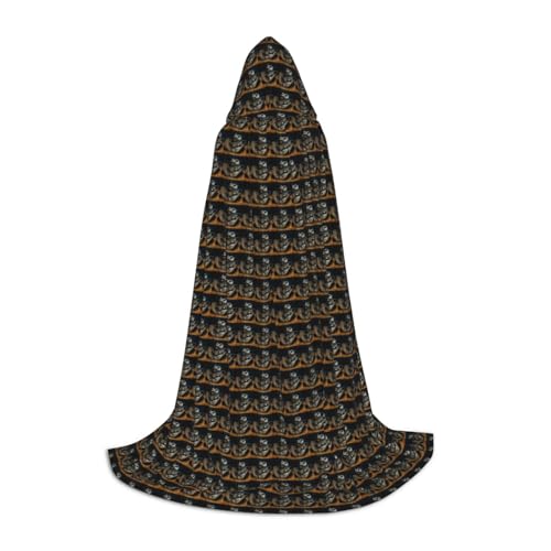 Bkdogkt American West Rodeo Hut Druck Unisex Kapuzenumhang für Zauberer Karneval Halloween Weihnachten Cosplay Kostüm Robe von Bkdogkt