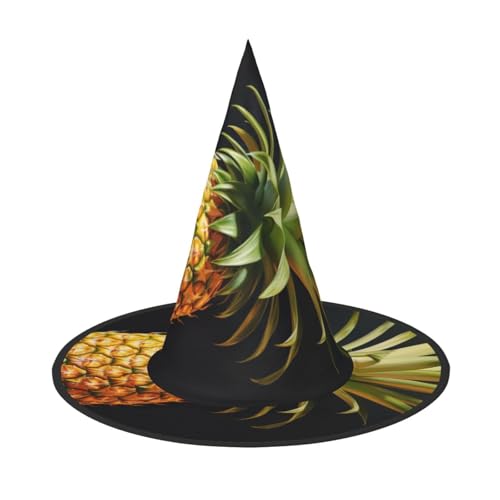 Bkdogkt Ananas Malerei Druck Halloween Hexenhut Unisex Karneval Party Kostüm Zubehör Breite Kappe Faltbar Bkdogkt Ananas Malerei Druck Halloween Hexenhut Unisex Karneval Party Kostüm Zubehör Breite Kappe Faltbar von Bkdogkt
