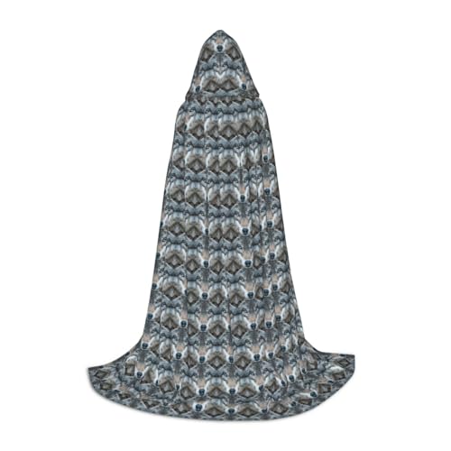 Bkdogkt Blaue Augen, Wolfsdruck, Unisex, Kapuzenumhang für Zauberer, Karneval, Halloween, Weihnachten, Cosplay, Robe Bkdogkt Blaue Augen, Wolfsdruck, Unisex, Kapuzenumhang für Zauberer, Karneval, Halloween, Weihnachten, Cosplay, Robe von Bkdogkt