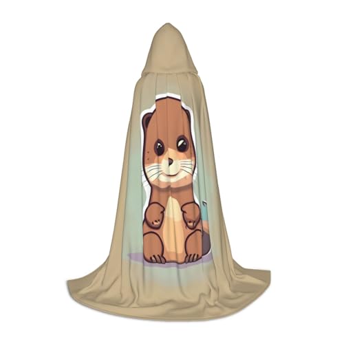 Bkdogkt Cartoon-Umhang mit süßem Otter-Druck, Unisex, mit Kapuze, für Zauberer, Karneval, Halloween, Weihnachten, Cosplay, Kostüm, Robe Bkdogkt Cartoon-Umhang mit süßem Otter-Druck, Unisex, mit Kapuze, für Zauberer, Karneval, Halloween, Weihnachten, Cosplay, Kostüm, Robe von Bkdogkt