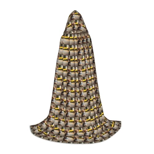 Bkdogkt Chihuahua Hund 1 Druck Unisex Kapuzenumhang für Zauberer Karneval Halloween Weihnachten Cosplay Kostüm Robe von Bkdogkt