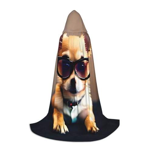 Bkdogkt Chihuahua-Hundebrille, Unisex, Kapuzenumhang für Zauberer, Karneval, Halloween, Weihnachten, Cosplay, Robe Bkdogkt Chihuahua-Hundebrille, Unisex, Kapuzenumhang für Zauberer, Karneval, Halloween, Weihnachten, Cosplay, Robe von Bkdogkt