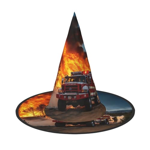 Bkdogkt Feuerwehrmann Feuerwehrmann Flamme Druck Erwachsene Hexenhut Karneval Halloween Hut Partys Maskeraden Cosplay Urlaub Dekor Bkdogkt Feuerwehrmann Feuerwehrmann Flamme Druck Erwachsene Hexenhut Karneval Halloween Hut Partys Maskeraden Cosplay Urlaub Dekor von Bkdogkt