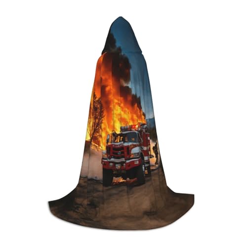 Bkdogkt Feuerwehrmann Feuerwehrmann Flamme Print Unisex Kapuzenumhang für Zauberer Karneval Halloween Weihnachten Cosplay Kostüm Robe Bkdogkt Feuerwehrmann Feuerwehrmann Flamme Print Unisex Kapuzenumhang für Zauberer Karneval Halloween Weihnachten Cosplay Kostüm Robe von Bkdogkt