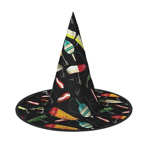 Bkdogkt Fischköder Druck Erwachsene Hexenhut Karneval Halloween Hut Partys Maskeraden Cosplay Urlaub Dekor Bkdogkt Fischköder Druck Erwachsene Hexenhut Karneval Halloween Hut Partys Maskeraden Cosplay Urlaub Dekor von Bkdogkt
