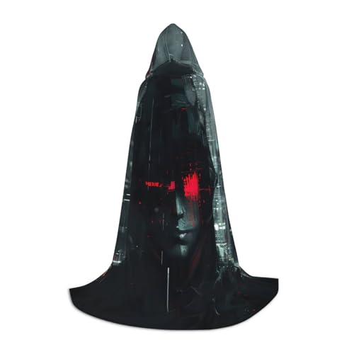 Bkdogkt Hacker Era Print Unisex Kapuzenumhang für Zauberer Karneval Halloween Weihnachten Cosplay Kostüm Robe Bkdogkt Hacker Era Print Unisex Kapuzenumhang für Zauberer Karneval Halloween Weihnachten Cosplay Kostüm Robe von Bkdogkt
