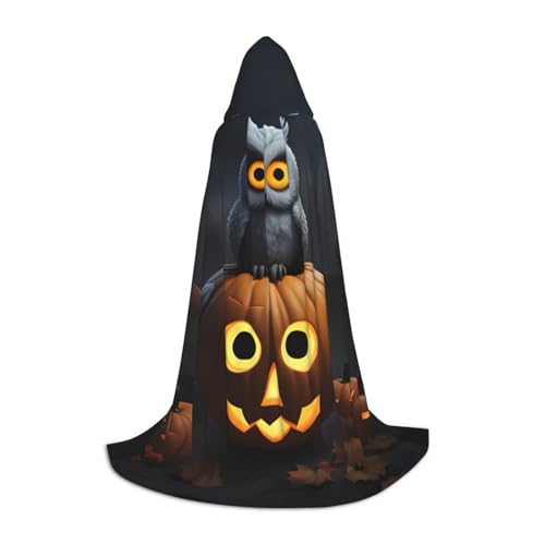 Bkdogkt Halloween Eule Geist Kürbis 1 Druck Unisex Kapuzenumhang für Zauberer Karneval Halloween Weihnachten Cosplay Kostüm Robe Bkdogkt Halloween Eule Geist Kürbis 1 Druck Unisex Kapuzenumhang für Zauberer Karneval Halloween Weihnachten Cosplay Kostüm Robe von Bkdogkt