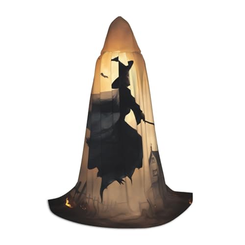 Bkdogkt Halloween Hexe fliegende 2 Druck Unisex Kapuzenumhang für Zauberer Karneval Halloween Weihnachten Cosplay Kostüm Robe Bkdogkt Halloween Hexe fliegende 2 Druck Unisex Kapuzenumhang für Zauberer Karneval Halloween Weihnachten Cosplay Kostüm Robe von Bkdogkt