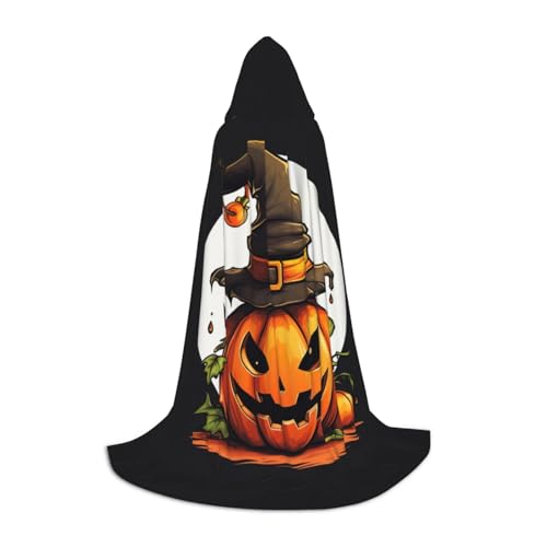 Bkdogkt Halloween-Kostüm mit süßem Kürbisdruck, Unisex, Kapuzenumhang für Zauberer, Karneval, Halloween, Weihnachten, Cosplay, Robe Bkdogkt Halloween-Kostüm mit süßem Kürbisdruck, Unisex, Kapuzenumhang für Zauberer, Karneval, Halloween, Weihnachten, Cosplay, Robe von Bkdogkt