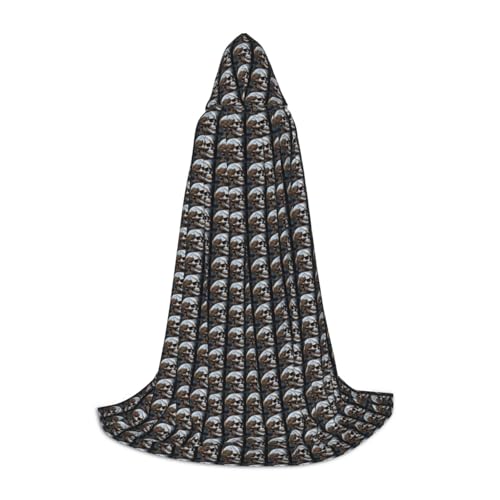 Bkdogkt Interessanter Skelett-Druck, Unisex, Kapuzenumhang für Zauberer, Karneval, Halloween, Weihnachten, Cosplay, Robe Bkdogkt Interessanter Skelett-Druck, Unisex, Kapuzenumhang für Zauberer, Karneval, Halloween, Weihnachten, Cosplay, Robe von Bkdogkt