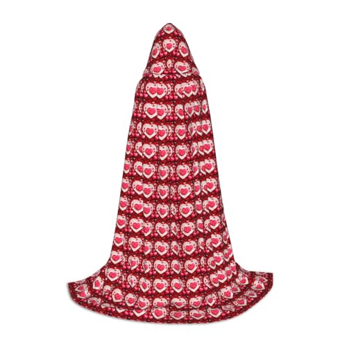 Bkdogkt Kapuzenumhang mit Aufschrift "Happy Valentine's Day", Unisex, für Zauberer, Karneval, Halloween, Weihnachten, Cosplay, Robe Bkdogkt Kapuzenumhang mit Aufschrift "Happy Valentine's Day", Unisex, für Zauberer, Karneval, Halloween, Weihnachten, Cosplay, Robe von Bkdogkt