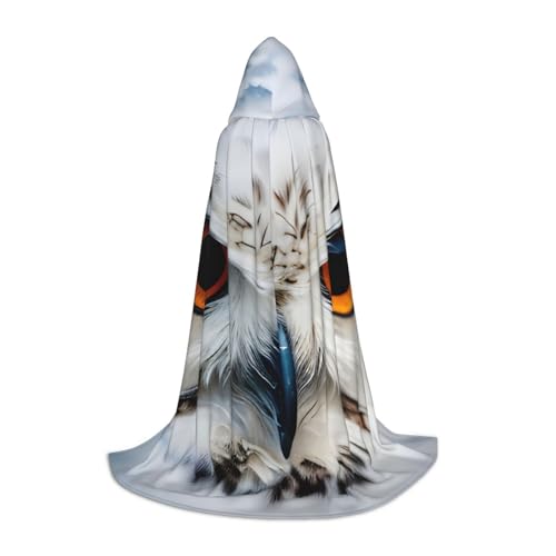Bkdogkt Kapuzenumhang mit Schneeeule und Augen, Unisex, für Zauberer, Karneval, Halloween, Weihnachten, Cosplay, Robe Bkdogkt Kapuzenumhang mit Schneeeule und Augen, Unisex, für Zauberer, Karneval, Halloween, Weihnachten, Cosplay, Robe von Bkdogkt