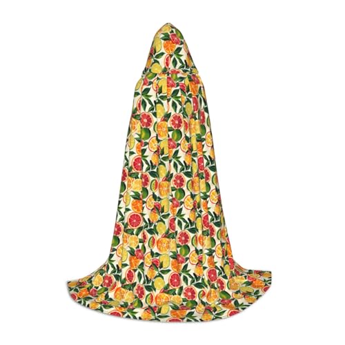 Bkdogkt Kapuzenumhang mit Zitrusfrüchten, Unisex, für Zauberer, Karneval, Halloween, Weihnachten, Cosplay, Robe von Bkdogkt