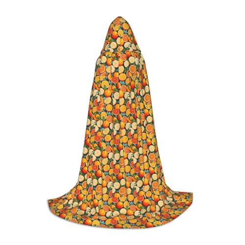 Bkdogkt Kapuzenumhang mit Zitrusfrüchten, Unisex, für Zauberer, Karneval, Halloween, Weihnachten, Cosplay, Robe von Bkdogkt