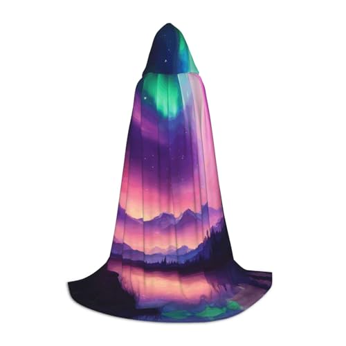 Bkdogkt Kapuzenumhang mit dunklem Nordlichter, Unisex, für Zauberer, Karneval, Halloween, Weihnachten, Cosplay, Robe Bkdogkt Kapuzenumhang mit dunklem Nordlichter, Unisex, für Zauberer, Karneval, Halloween, Weihnachten, Cosplay, Robe von Bkdogkt