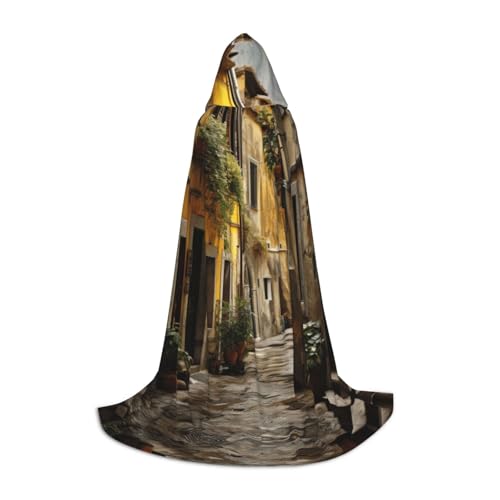 Bkdogkt Kapuzenumhang mit italienischem Aufdruck "Old Street", Unisex, für Zauberer, Karneval, Halloween, Weihnachten, Cosplay, Robe Bkdogkt Kapuzenumhang mit italienischem Aufdruck "Old Street", Unisex, für Zauberer, Karneval, Halloween, Weihnachten, Cosplay, Robe von Bkdogkt