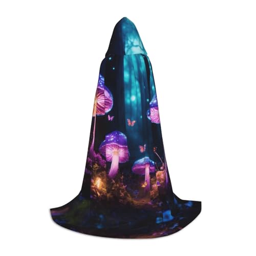 Bkdogkt Kapuzenumhang mit magischem Pilzdruck, Unisex, für Zauberer, Karneval, Halloween, Weihnachten, Cosplay, Robe Bkdogkt Kapuzenumhang mit magischem Pilzdruck, Unisex, für Zauberer, Karneval, Halloween, Weihnachten, Cosplay, Robe von Bkdogkt
