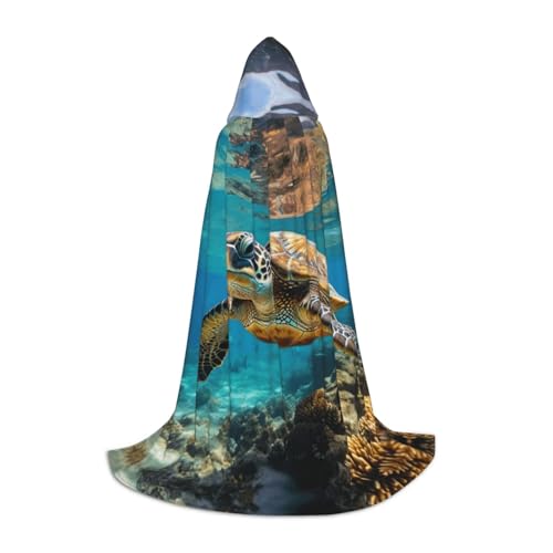 Bkdogkt Lord Howe Island Sea Turtle Print Unisex Kapuzenumhang für Zauberer Karneval Halloween Weihnachten Cosplay Kostüm Robe Bkdogkt Lord Howe Island Sea Turtle Print Unisex Kapuzenumhang für Zauberer Karneval Halloween Weihnachten Cosplay Kostüm Robe von Bkdogkt