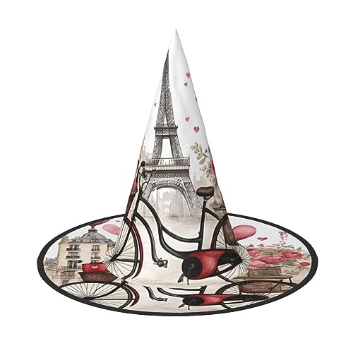 Bkdogkt Love Paris Turm Kaffee Wein Parfüm Fahrrad Herz Druck Erwachsene Hexenhut Karneval Halloween Hut Partys Maskeraden Cosplay Urlaub Dekor Bkdogkt Love Paris Turm Kaffee Wein Parfüm Fahrrad Herz Druck Erwachsene Hexenhut Karneval Halloween Hut Partys Maskeraden Cosplay Urlaub Dekor von Bkdogkt