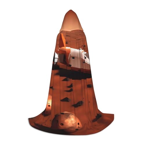 Bkdogkt Mars Planet Print Unisex Kapuzenumhang für Zauberer Karneval Halloween Weihnachten Cosplay Kostüm Robe von Bkdogkt