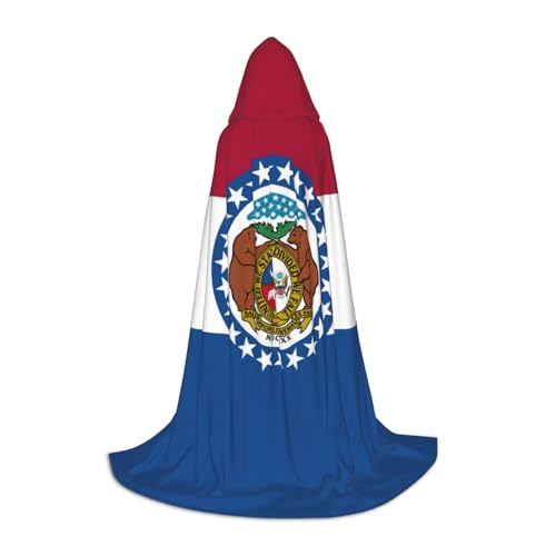 Bkdogkt Missouri Unisex Kapuzenumhang mit Staatsflagge für Zauberer, Karneval, Halloween, Weihnachten, Cosplay, Robe Bkdogkt Missouri Unisex Kapuzenumhang mit Staatsflagge für Zauberer, Karneval, Halloween, Weihnachten, Cosplay, Robe von Bkdogkt