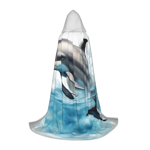 Bkdogkt Ocean Delphin Looking At You Print Unisex Hooded Cloak For Wizard Carnival Halloween Christmas Cosplay Costume Robe Bkdogkt Ocean Delphin Looking At You Print Unisex Hooded Cloak For Wizard Carnival Halloween Christmas Cosplay Costume Robe von Bkdogkt