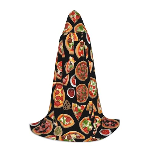 Bkdogkt Pizza-Umhang mit 3D-Druck, Unisex, mit Kapuze, für Zauberer, Karneval, Halloween, Weihnachten, Cosplay, Robe Bkdogkt Pizza-Umhang mit 3D-Druck, Unisex, mit Kapuze, für Zauberer, Karneval, Halloween, Weihnachten, Cosplay, Robe von Bkdogkt