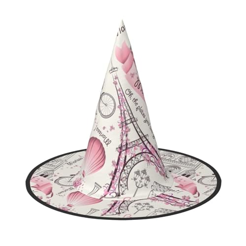 Bkdogkt Romantischer Paris Schmetterling Druck Erwachsene Hexenhut Karneval Halloween Hut Partys Maskeraden Cosplay Urlaub Dekor Bkdogkt Romantischer Paris Schmetterling Druck Erwachsene Hexenhut Karneval Halloween Hut Partys Maskeraden Cosplay Urlaub Dekor von Bkdogkt
