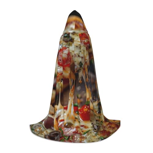 Bkdogkt Schmackhafter Pizza-Druck, Unisex, Kapuzenumhang für Zauberer, Karneval, Halloween, Weihnachten, Cosplay, Robe Bkdogkt Schmackhafter Pizza-Druck, Unisex, Kapuzenumhang für Zauberer, Karneval, Halloween, Weihnachten, Cosplay, Robe von Bkdogkt