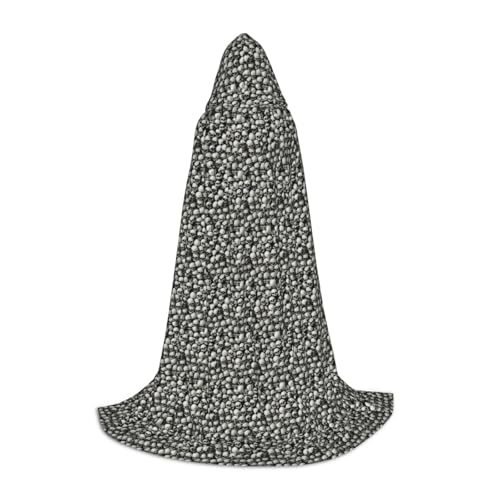 Bkdogkt Schwarzer Totenkopf-Aufdruck, Unisex, Kapuzenumhang für Zauberer, Karneval, Halloween, Weihnachten, Cosplay, Robe Bkdogkt Schwarzer Totenkopf-Aufdruck, Unisex, Kapuzenumhang für Zauberer, Karneval, Halloween, Weihnachten, Cosplay, Robe von Bkdogkt