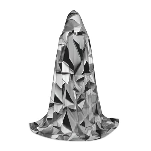 Bkdogkt Silberfarbener geometrischer Figuren-Druck, Unisex, Kapuzenumhang für Zauberer, Karneval, Halloween, Weihnachten, Cosplay, Kostüm, Robe Bkdogkt Silberfarbener geometrischer Figuren-Druck, Unisex, Kapuzenumhang für Zauberer, Karneval, Halloween, Weihnachten, Cosplay, Kostüm, Robe von Bkdogkt