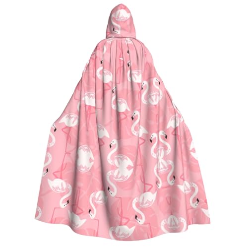 Bkdogkt Sommerumhang mit Flamingo-Palmenblättern, weicher Umhang für Erwachsene, für Fiesta, Cosplay, Maskerade, Motto-Partys von Bkdogkt
